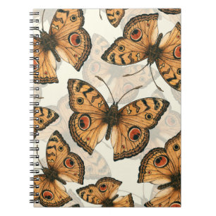 Peacock pansy-schmetterling-Muster Notizblock
