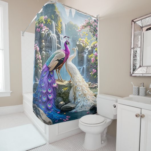 Peacock Paradise Duschvorhang (Beispiel)