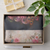 Peacock Paradise: Ornate Floral & Feather Art Seidenpapier (Geschenk)