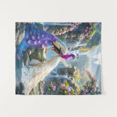 Peacock Paradise Wandteppich (Vorderseite (Horizontal))