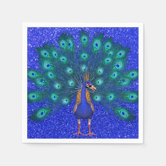 Peacock Party Napkins Serviette (Vorderseite)