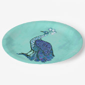 Peacock-Party Pappteller (Schrägansicht)