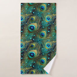 Peacock Passion Throw Kissen Badehandtuch