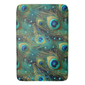 Peacock Passion Throw Kissen Badematte (Vorderseite Vertikal)