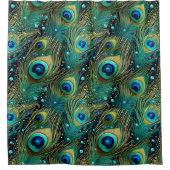Peacock Passion Throw Kissen Duschvorhang (Vorderseite)