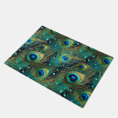 Peacock Passion Throw Kissen Fußmatte (Schrägansicht)