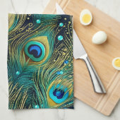 Peacock Passion Throw Kissen Geschirrtuch (Viertel Falte)