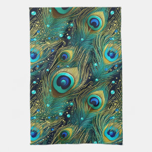 Peacock Passion Throw Kissen Geschirrtuch