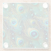 Peacock Passion Throw Kissen Glasuntersetzer (Rückseite)