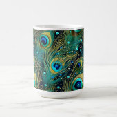 Peacock Passion Throw Kissen Kaffeetasse (Mittel)