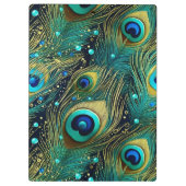 Peacock Passion Throw Kissen Klemmbrett (Rückseite)