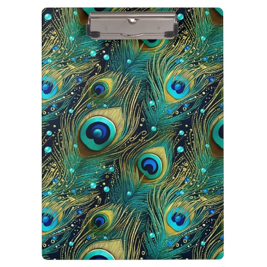 Peacock Passion Throw Kissen Klemmbrett (Vorderseite)