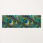 Peacock Passion Throw Kissen Yogamatte (Rückseite (Horizontal))