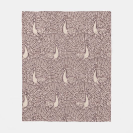 peacock pattern fleecedecke (Vorderseite)