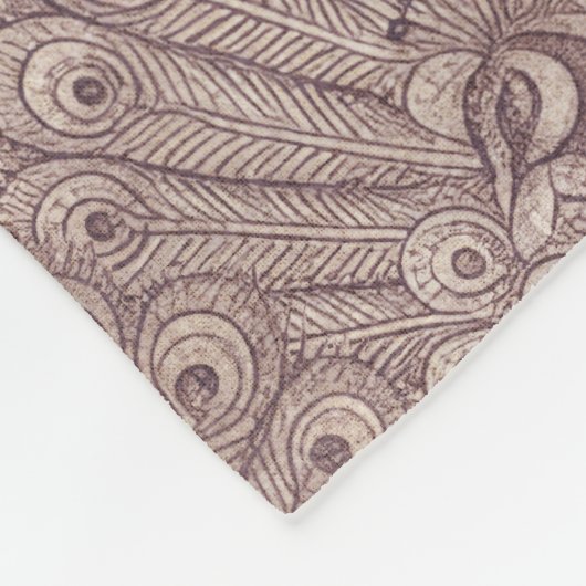 peacock pattern fleecedecke (Ecke)