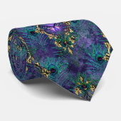 Peacock Peacock Butterflies Neck Tie Necktie Krawatte (Gerollt)