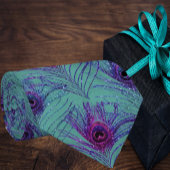 Peacock Peacock Feathers Blue Neck Tie Necktie Krawatte