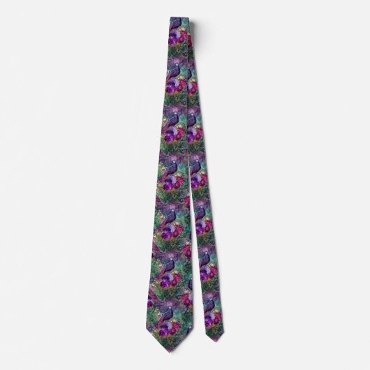 Peacock Peacock Royal Regal Neck Tie Necktie Krawatte (Vorderseite)