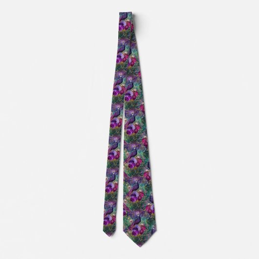 Peacock Peacock Royal Regal Neck Tie Necktie Krawatte (Rückseite)