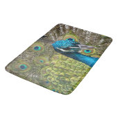 Peacock Peacocks Feathers bathmat Badematte (Schrägansicht)