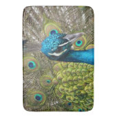 Peacock Peacocks Feathers bathmat Badematte (Vorderseite Vertikal)