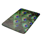Peacock Peacocks Feathers bathmat Badematte (Schrägansicht)