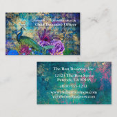 Peacock Peacocks Regal Beautiful Business Cards Visitenkarte (Vorne/Hinten)