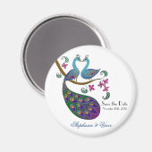 Peacock peahen - Speichern des Datums-Magneten (ka Magnet (Vorderseite/Rückseite)