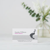 PEACOCK & PEBBLES-Visitenkarte Visitenkarte (Stehend Vorderseite)