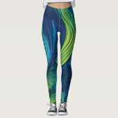 Peacock Petals Leggings (Vorderseite)