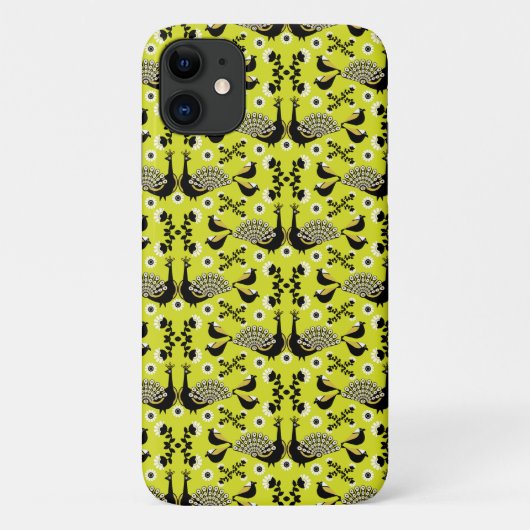 Peacock Pfau Bird Folk Case-Mate iPhone Hülle (Rückseite)