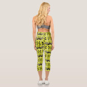 Peacock Pfau Bird Folk Leggings (Rückseite)