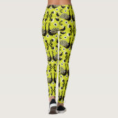 Peacock Pfau Bird Folk Leggings (Rückseite)