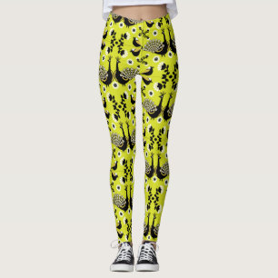 Peacock Pfau Bird Folk Leggings