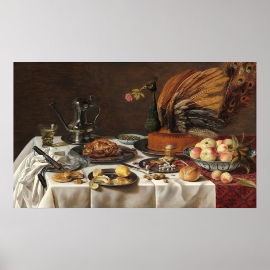 Peacock Pie - Pieter Claesz Kunstgewerbe Poster (Vorne)