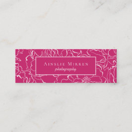 Peacock Pink, einfach floral Mini Visitenkarte