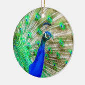Peacock Plumage Keramik Ornament (Links)