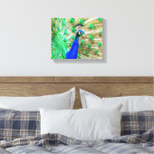 Peacock Plumage Leinwanddruck (Insitu (Schlafzimmer))