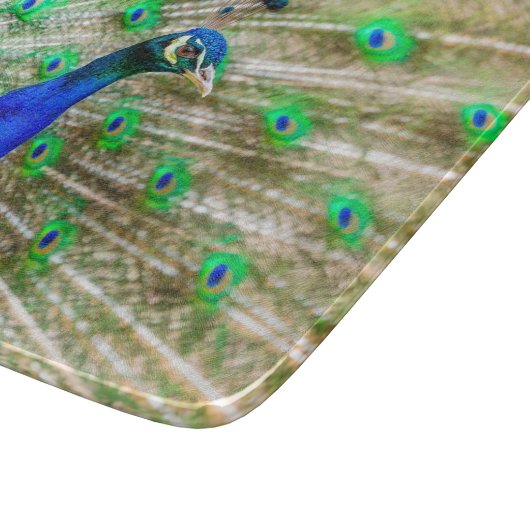 Peacock Plumage Schneidebrett (Ecke)