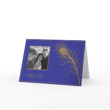 Peacock Plume Dankeschön Karte