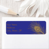 Peacock Plume in Gold und Navy Blue (Insitu)