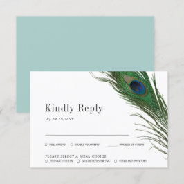 Peacock Poise | Wahl der Hochzeitskarte RSVP Karte