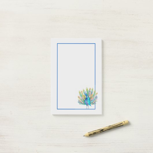 Peacock Post-it Klebezettel (Auf Schreibtisch)