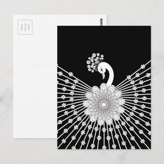 Peacock Postkarte (Vorne/Hinten)