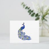 Peacock Postkarte (Stehend Vorderseite)