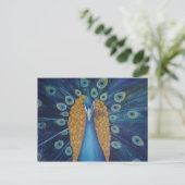 Peacock Postkarte (Stehend Vorderseite)