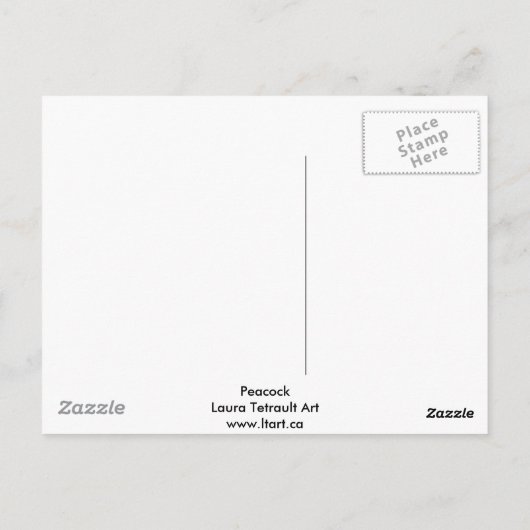 Peacock Postkarte (Rückseite)