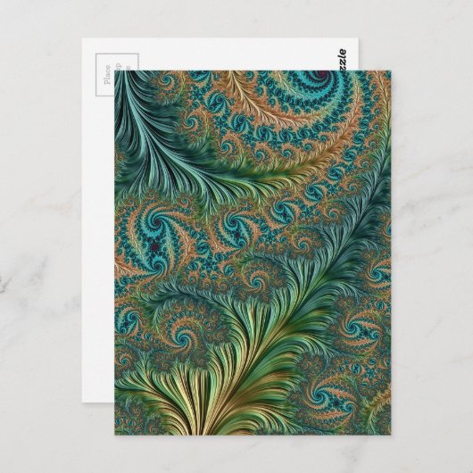 Peacock Postkarte (Vorne/Hinten)