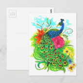 Peacock Postkarte (Vorne/Hinten)