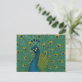 Peacock Postkarte (Stehend Vorderseite)